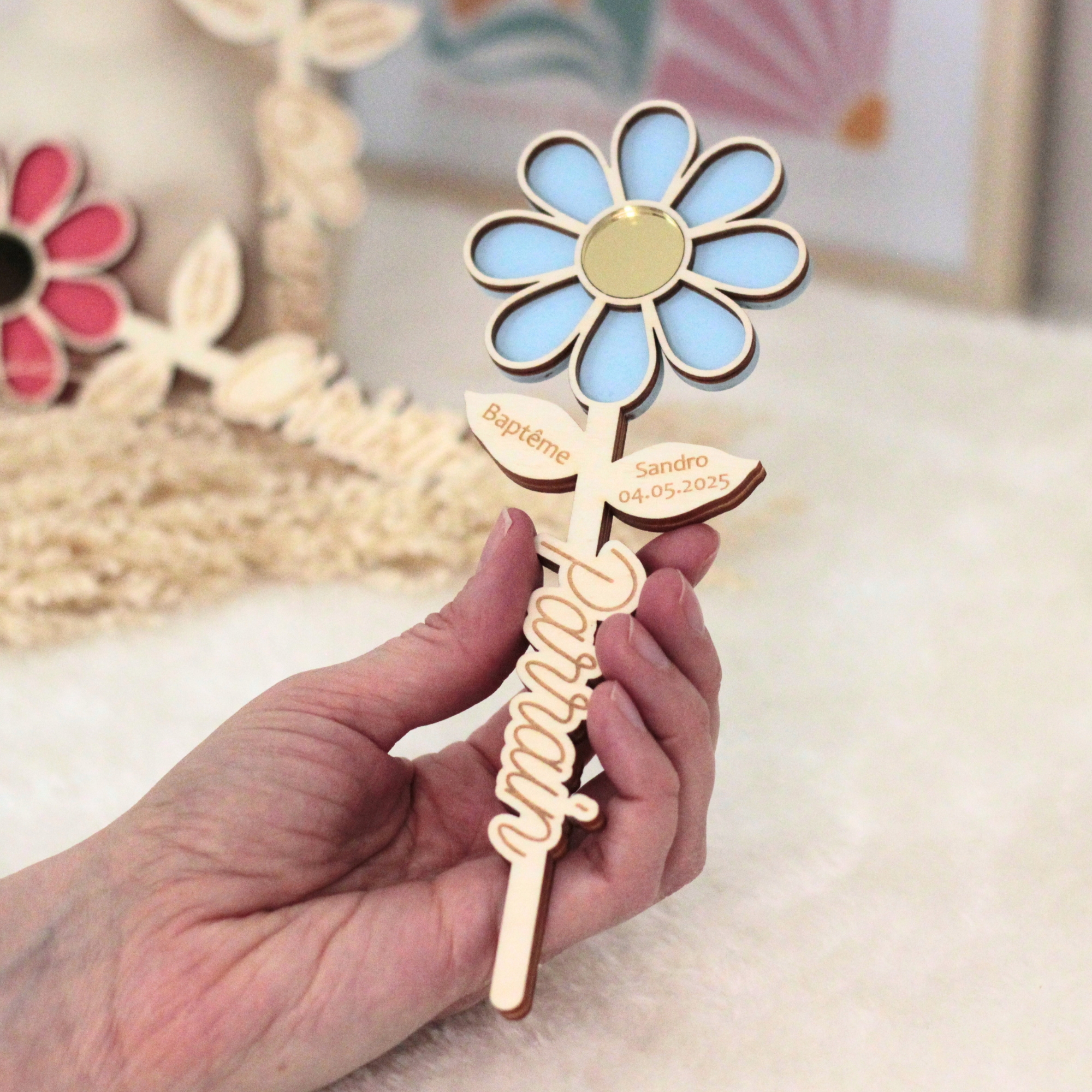 fleur marguerite personnalisée cadeau fête des mères