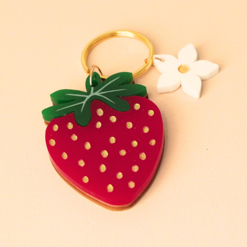 Lot de porte-clés fruits personnalisés 🍓 cadeaux originaux pour couple ou amis