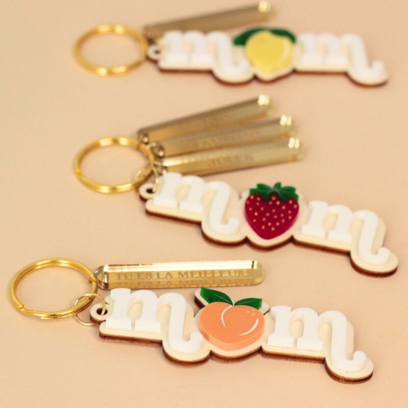 Porte clé fruit personnalisé fraise pêche citron porte clé fruit personnalisé fraise pêche citron pour maman