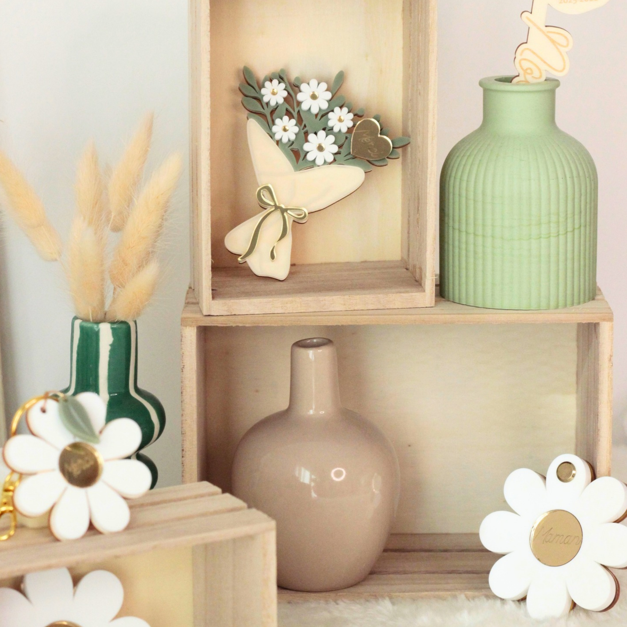 Collection Marguerite Mood Création avec bouquet personnalisé et décoration florale