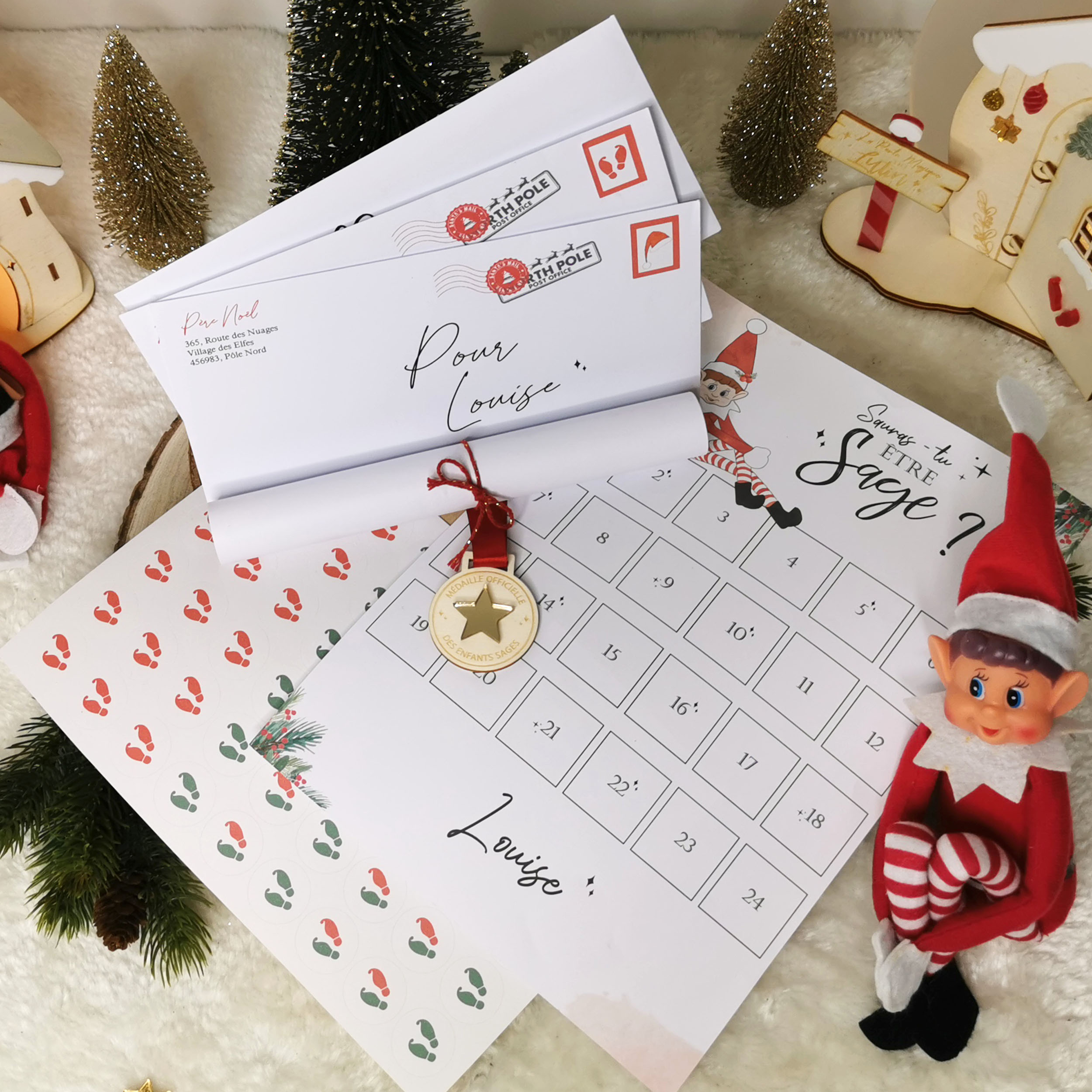 Kit arrivée du lutin farceur avec papeterie personnalisée