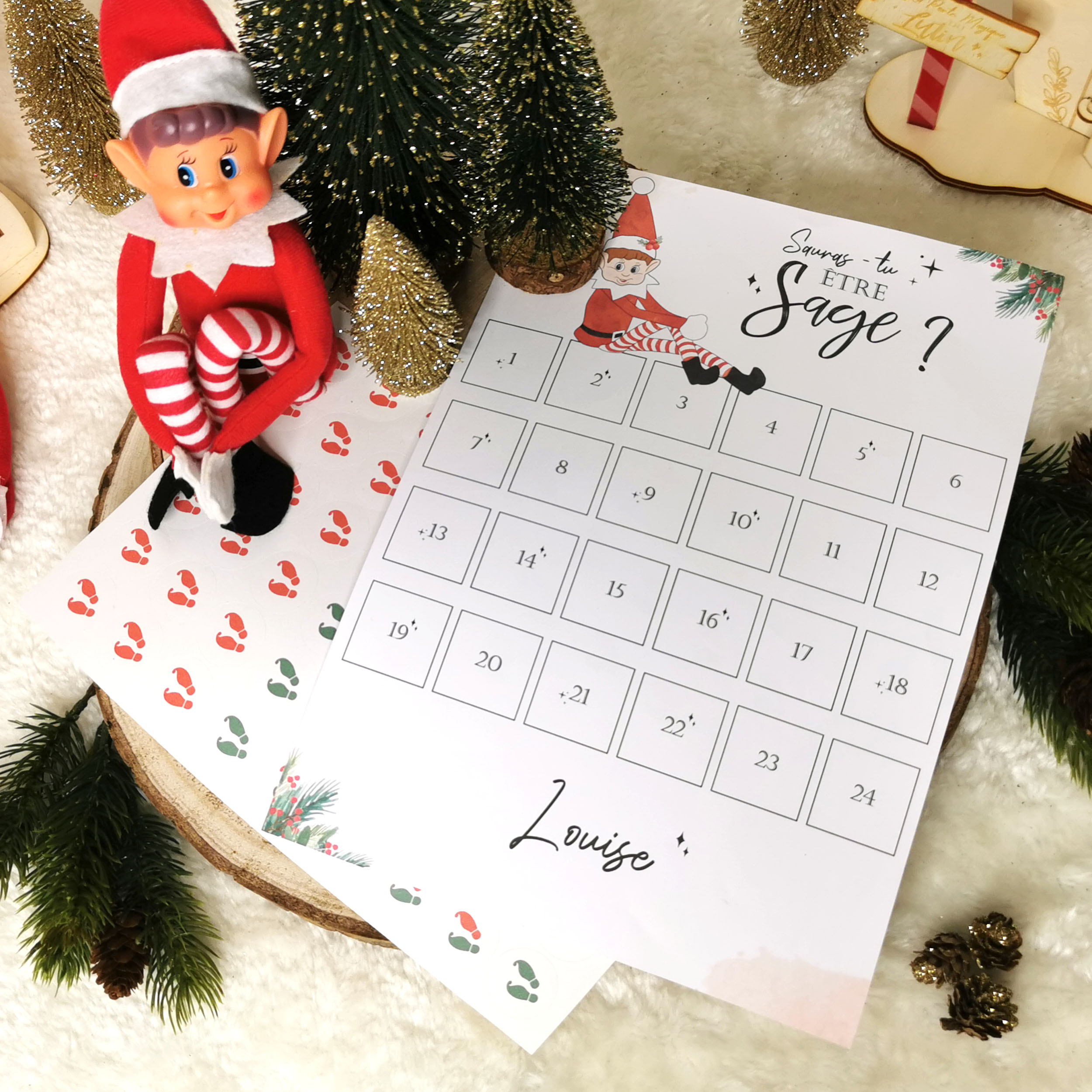 Kit papeterie du lutin farceur – courriers, tableau enfant sage & diplôme – Image 5