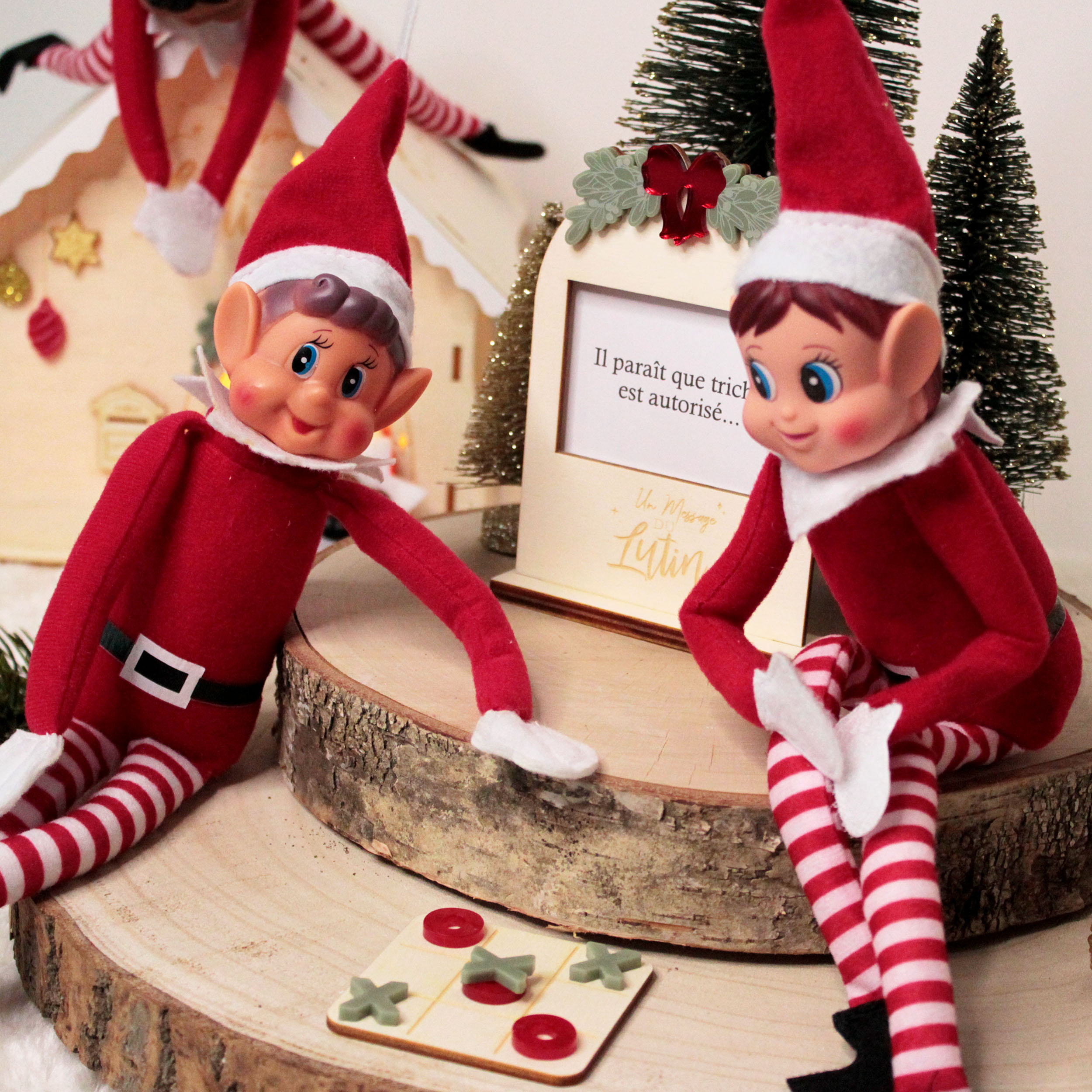 Kit lutin farceur avec 24 bêtises et accessoires de Noël