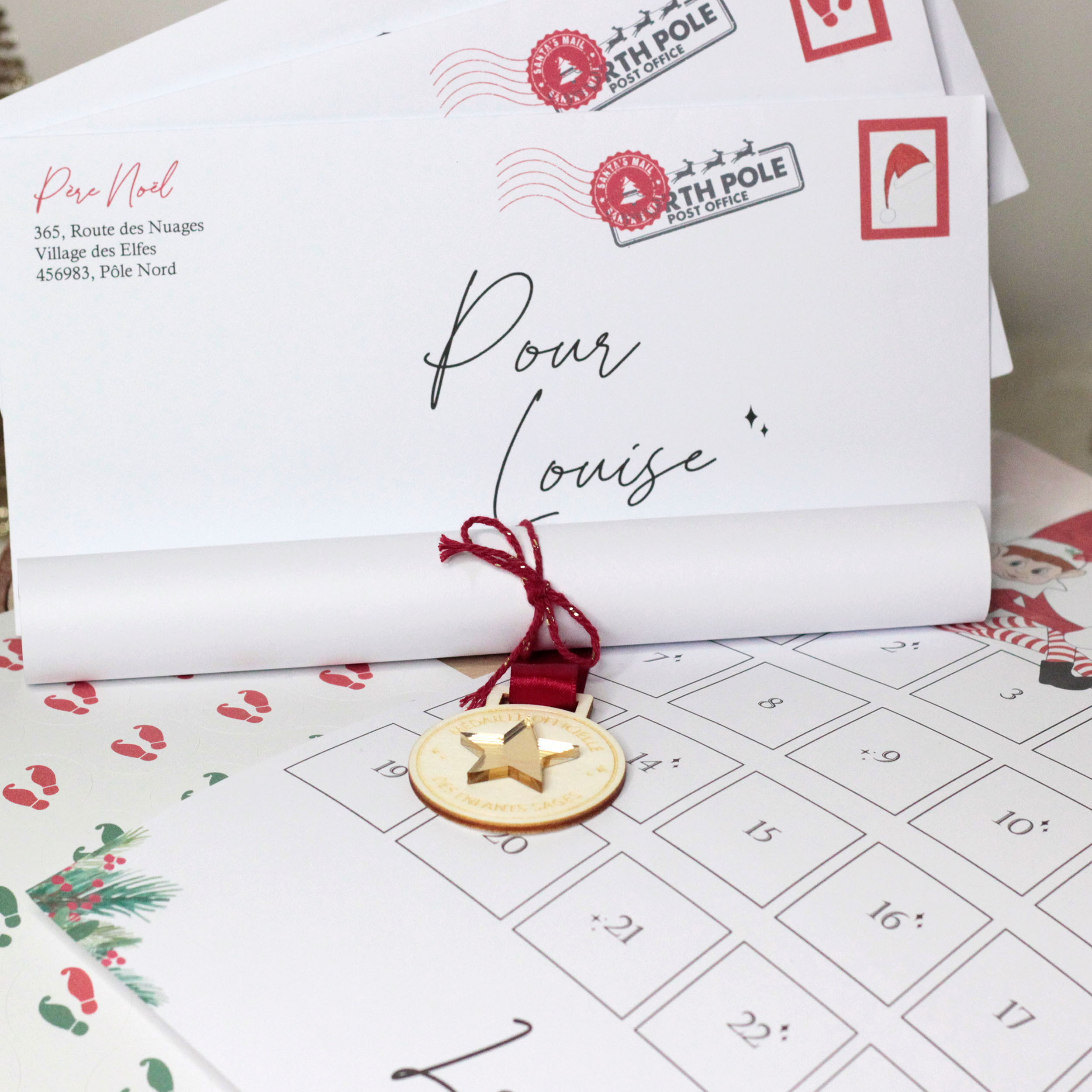 Kit papeterie du lutin farceur – courriers, tableau enfant sage & diplôme – Image 8