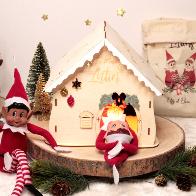 Maison en bois pour lutin farceur à assembler